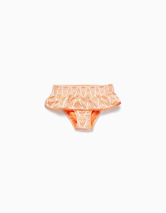 Braguita de Bikini Floral Protección UV 80 para Bebé Niña 'You&Me', Naranja