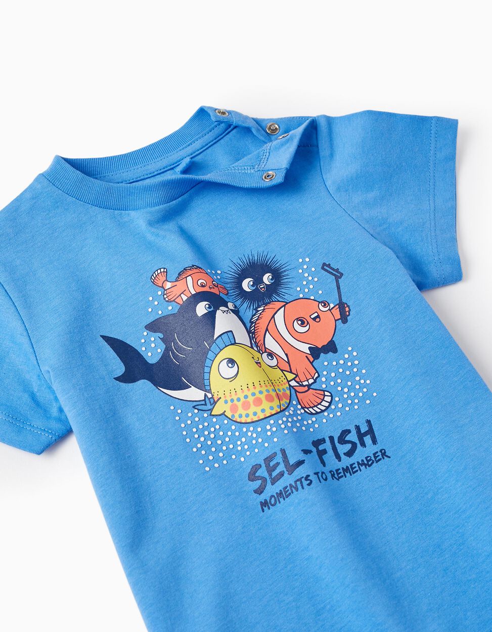 Children Clothing Fish Prints Baby Shirt Boys Short-sleeved T-shirts