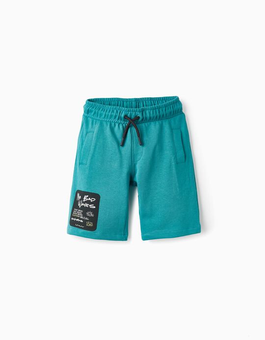 Shorts de sport pour garçon 'No Bad Waves', Turquoise