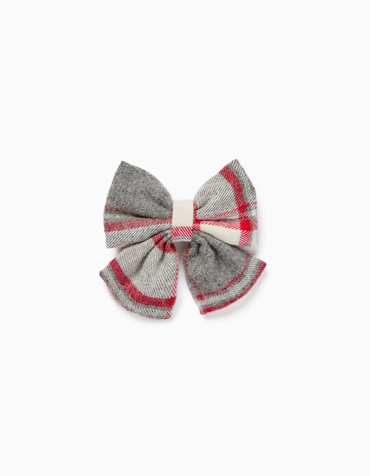 Slider with Bow for Babies and Girls 'B&S', Grey/Red