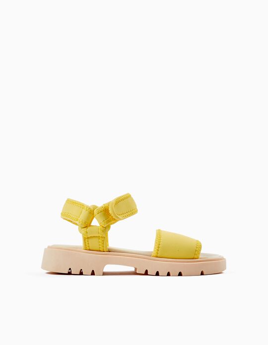 Sandálias de Tiras para Menina, Amarelo