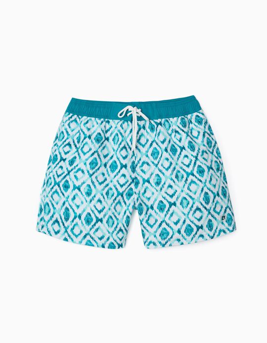 Swim Shorts UPF 80 for Men 'You&Me', Turquoise