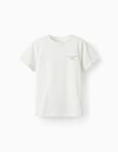 Comprar Online T-Shirt de Algodão para Menino 'Stork Watch Crew', Branco