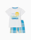 Pijama para Bebé Niño 'Summer Time', Blanco/Azul