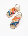 Sandálias de Juta e Ráfia para Menina, Multicolor