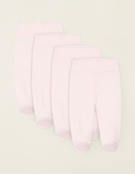 4 Footed Trousers for Baby Girls, Pink