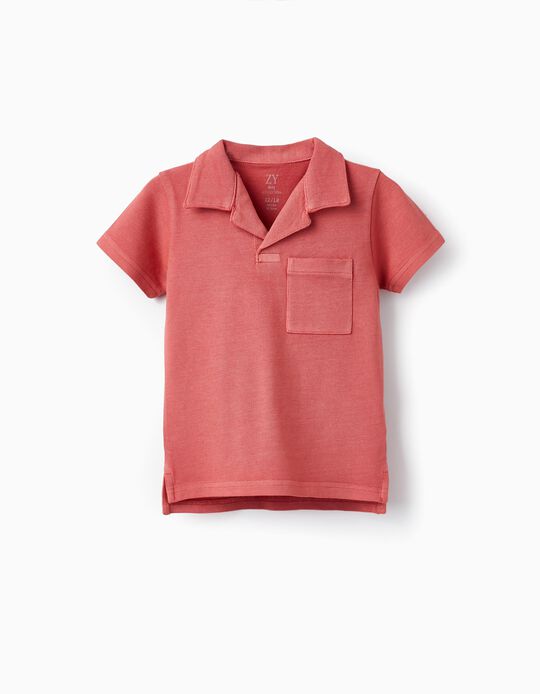 Cotton Piqué Polo Shirts for Baby Boys 'B&S', Red 