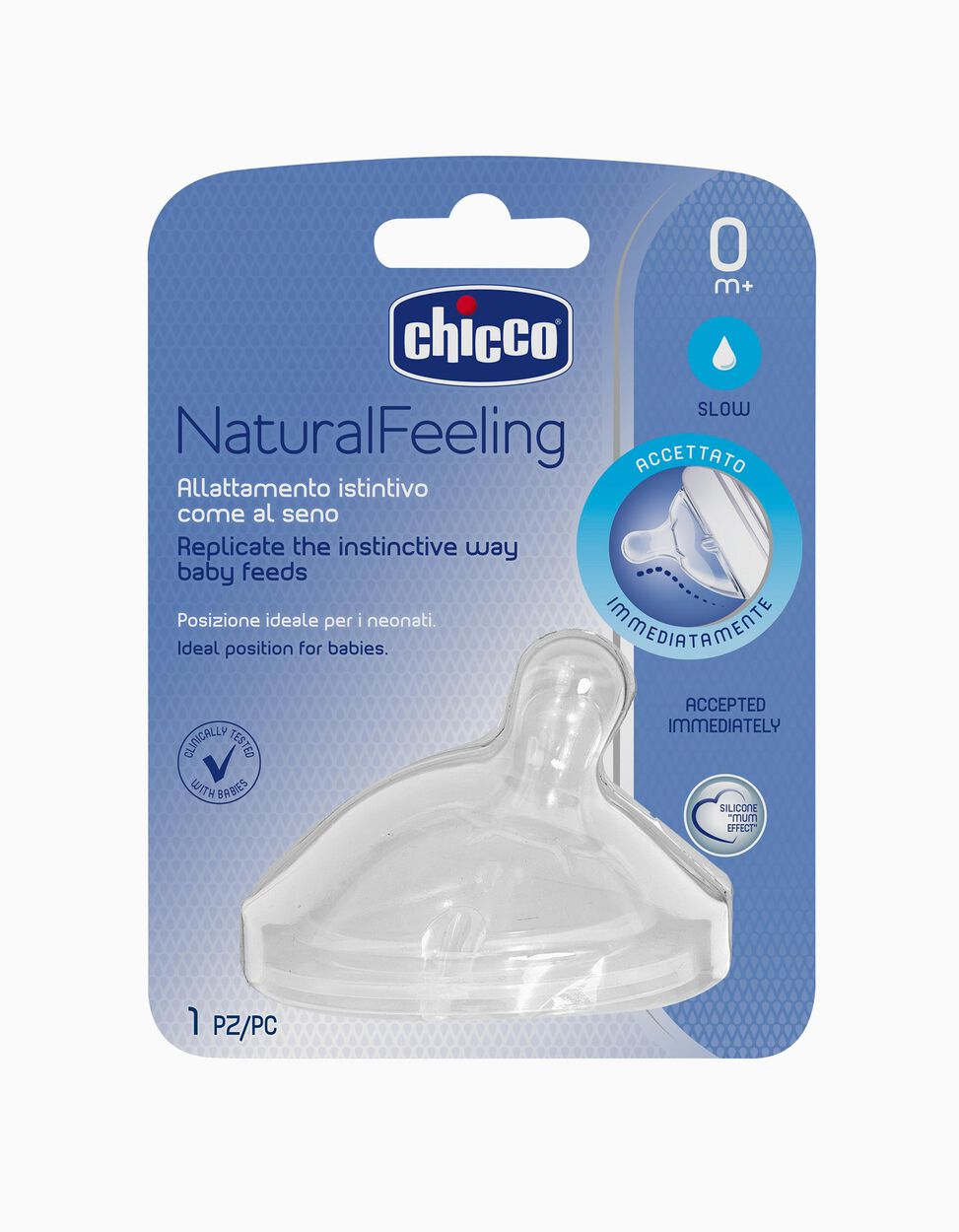 Tétine silicone Flux Normal 0M+ Chicco