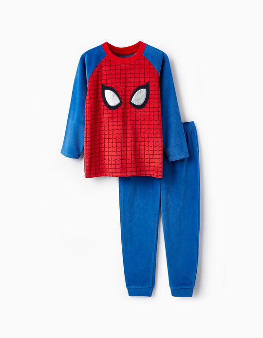 Velvet Pyjamas for Boys 'Spider-Man', Red/Dark Blue