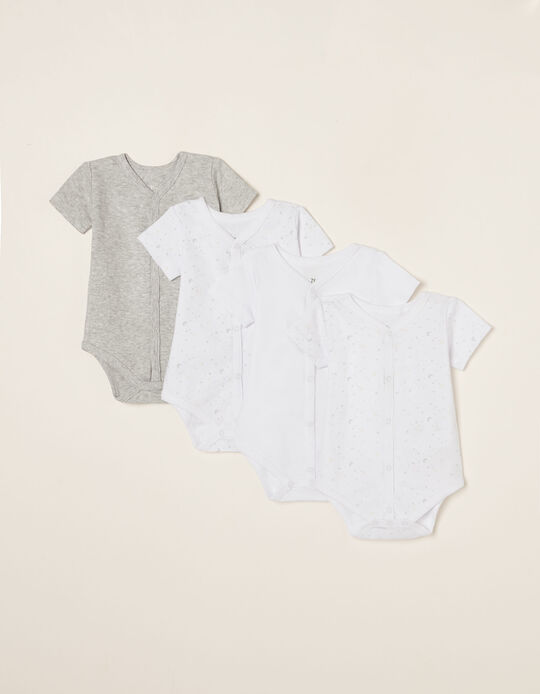 5 Short-Sleeved Bodysuits for Babies 'Twinkle, Twinkle', White