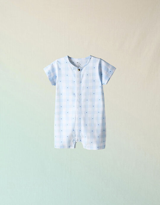 Pyjama-Combinaison pour Bébé Garçon, Bleu/Blanc