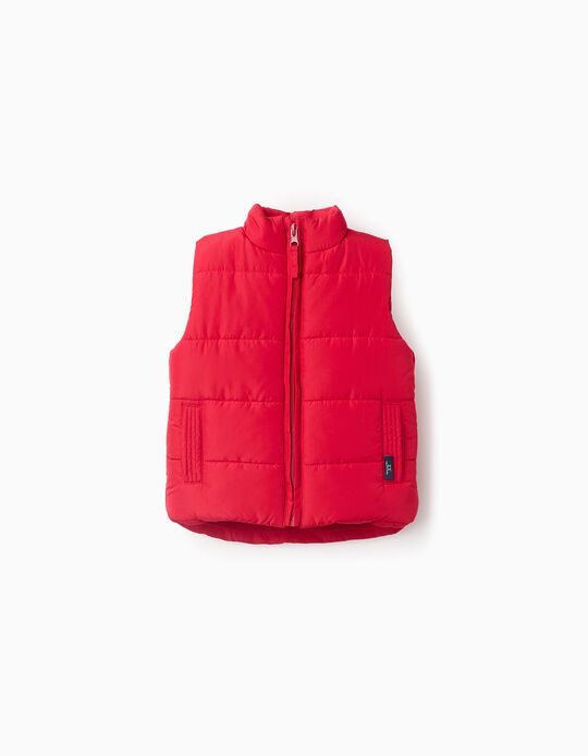 Comprar Online Colete Acolchoado com Forro Polar para Bebé Menino, Vermelho