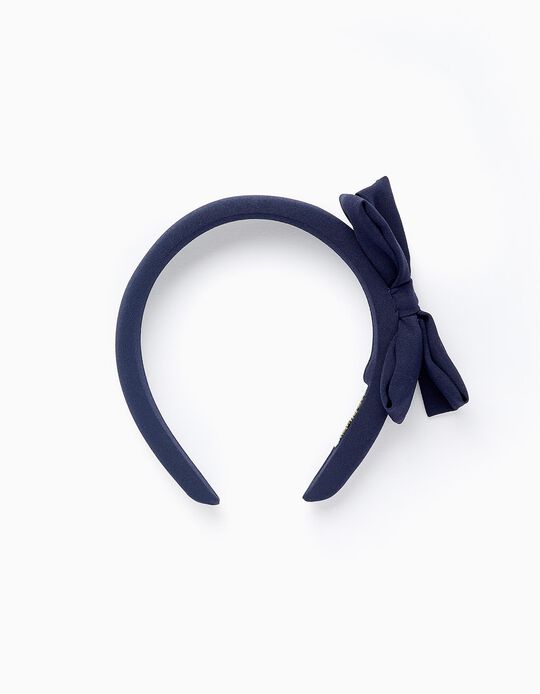 Buy Online Padded Headband with Bow for Baby and Girls, Dark Blue