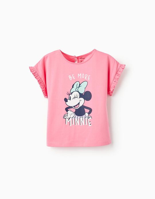 T-shirt de Algodão para Menina 'Be Minnie', Rosa