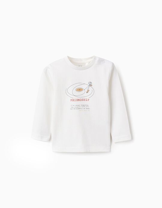 Comprar Online T-shirt de Manga Comprida para Bebé Menino 'Friendship', Branco