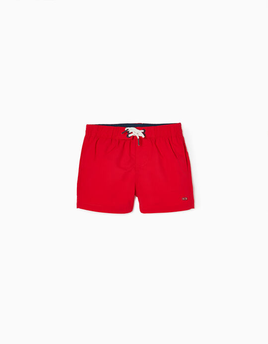 Swim Shorts UPF 80 for Boys, Red