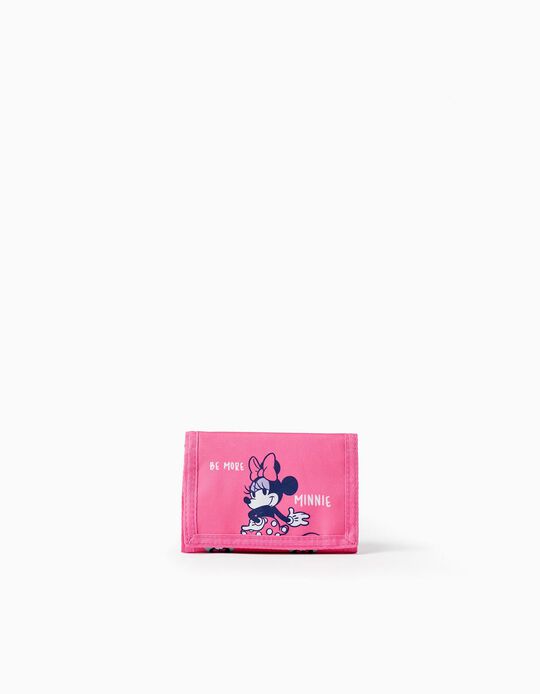 Carteira com Velcro para Menina 'Be More Minnie', Rosa