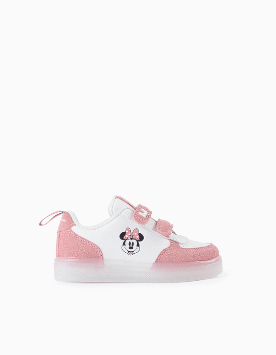 Buy Online Light-up Trainers for Baby Girls 'Minnie', White/Pink