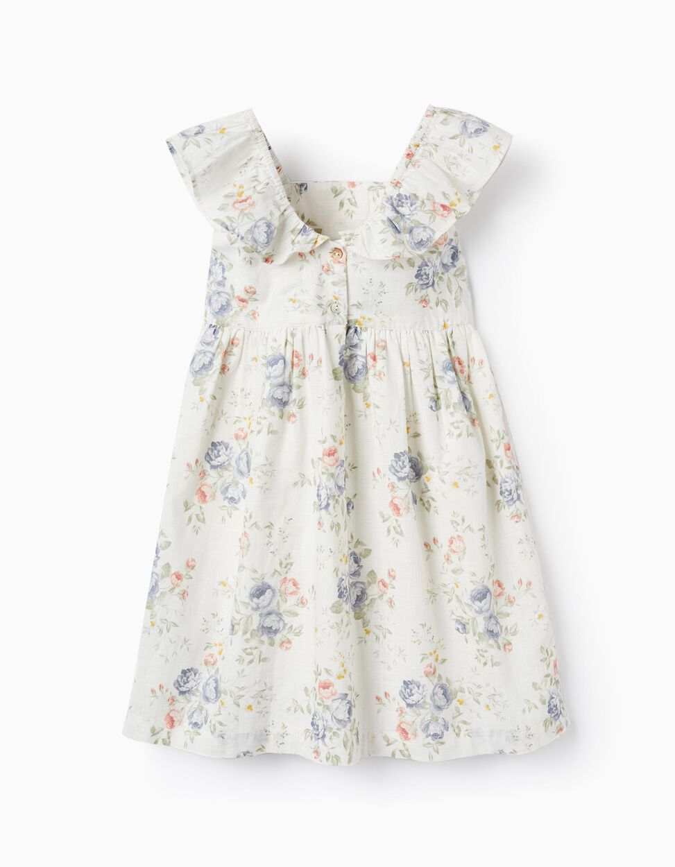 Buy Online Cotton Flower Dress for Girls 'You&Me', White