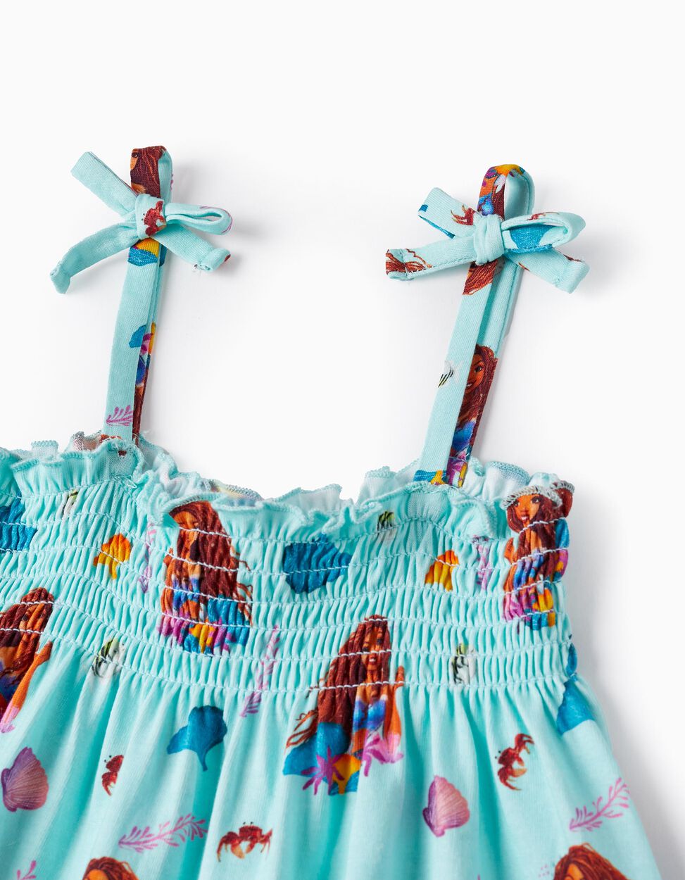 Comprar Online Vestido Estampado en Algodón para Niña 'Ariel', Verde Agua