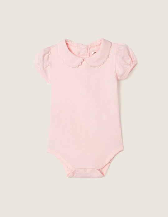 Long Sleeve Bodysuit for Newborn Baby Girls, Pink