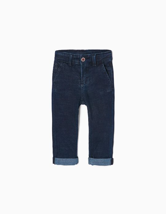Cotton Jeans for Baby Boys, Dark Blue