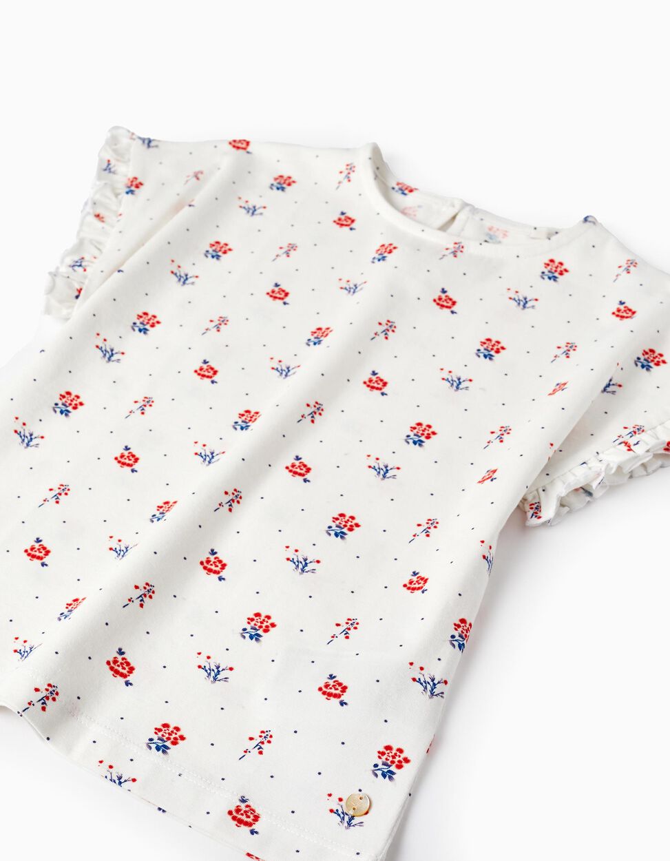 Comprar Online T-Shirt com Padrão Floral para Menina, Branco