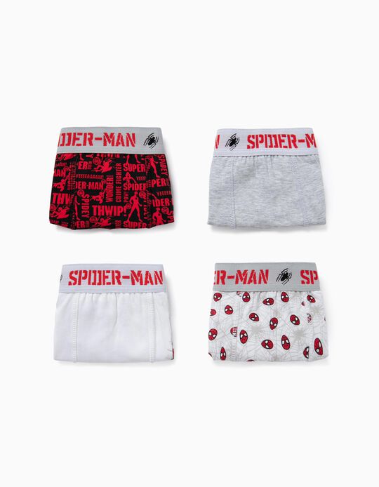 4 Boxer Shorts for Boys 'Spider-Man', Multicoloured