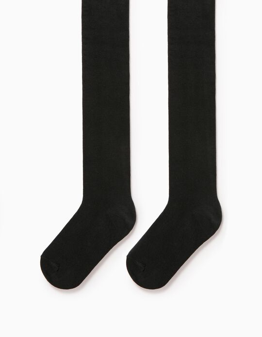 Knit Tights for Kids, Black