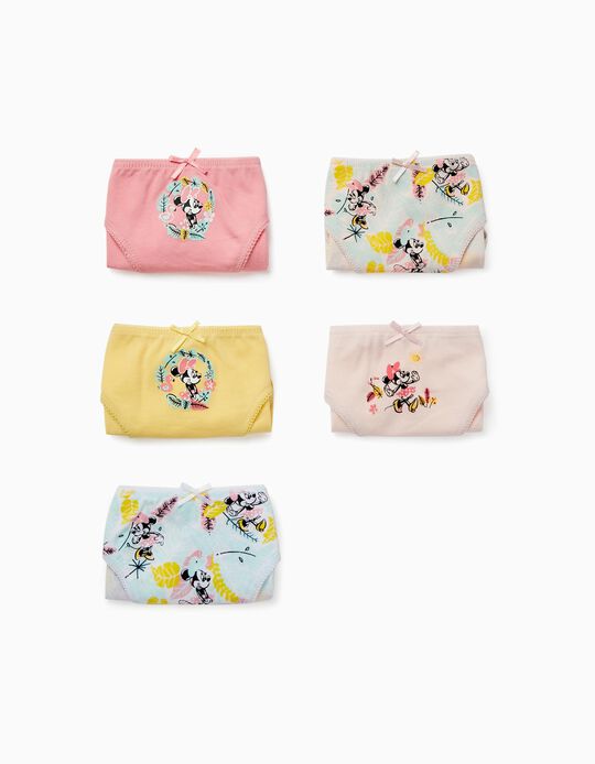 5 Culottes Fille 'Minnie', Multicolore