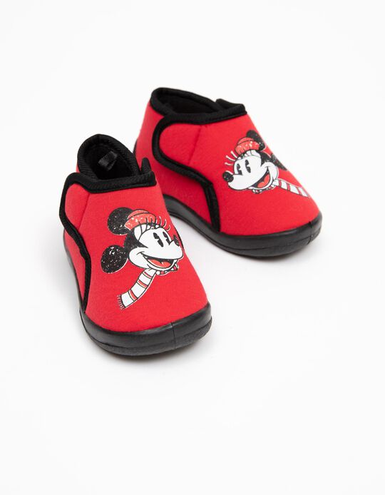 Zapatillas de Casa para Bebé Niña 'Minnie', Rojas