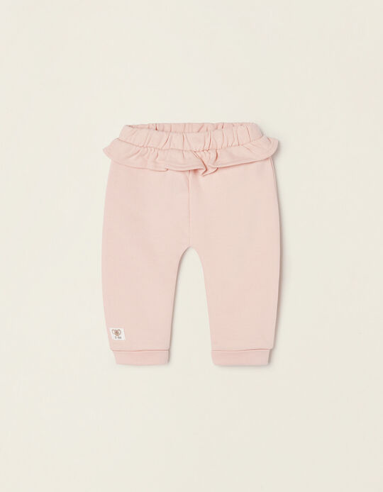 Cotton Trousers for Newborn Baby Girls, Pink