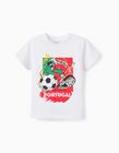 T-shirt de Algodão para Criança 'Bugs Bunny - Portugal', Branco