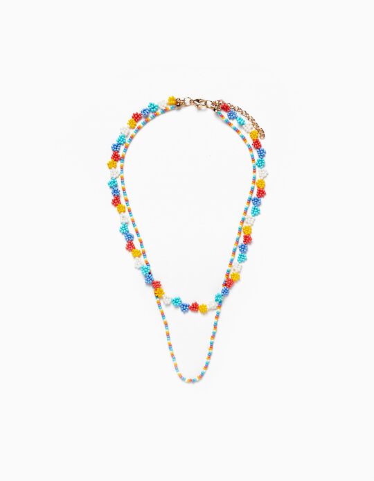 Set of Necklaces with Beads for Girls, Multicoloured