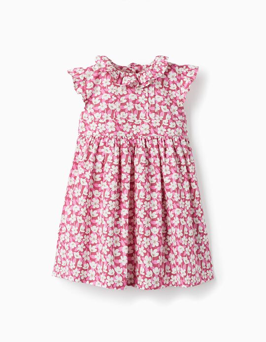 Comprar Online Vestido Floral com Folhos para Bebé Menina, Rosa