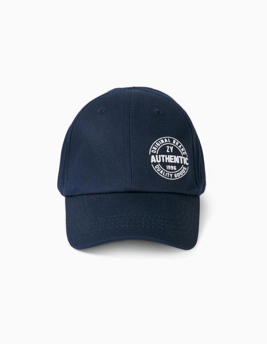 Cap for Boys and Baby Boys, 'ZY Authentic', Dark Blue