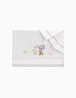 Sábanas de Cama 120x60 cm Minnie Disney Blanco/Rosa 3 piezas