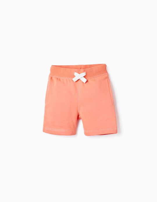 Cotton Shorts for Baby Boys, Coral