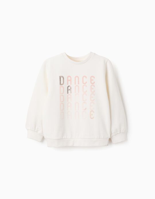 Comprar Online Sweat Cardada para Menina 'Dance', Branco