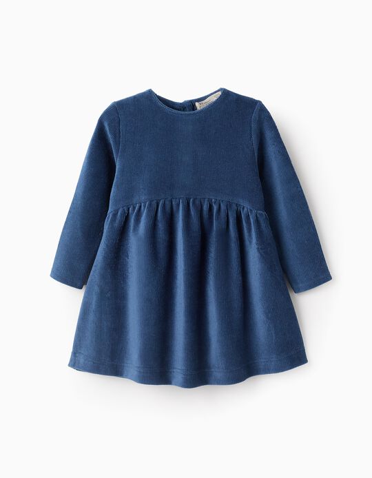 Comprar Online Vestido de Bombazine para Bebé Menina, Azul