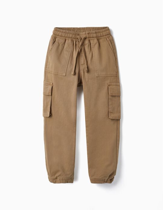 Cargo Trousers for Boys, Camel