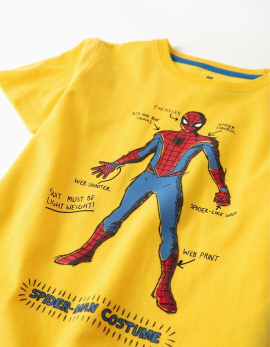 T-Shirt Garçon 'Spider-Man', Jaune