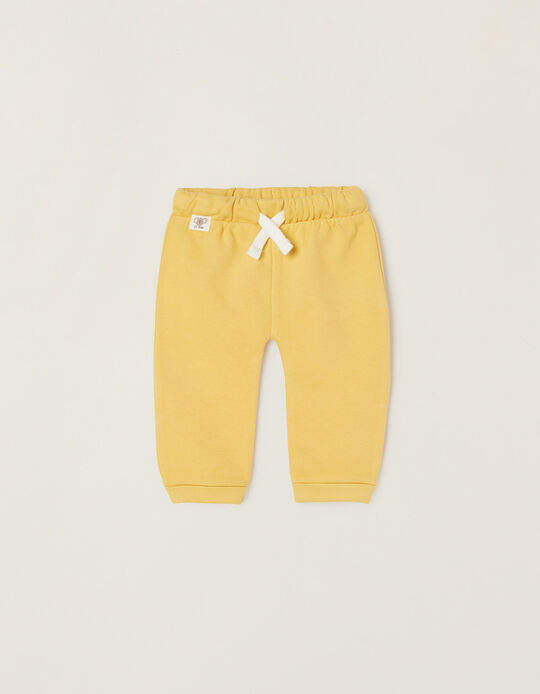 Pantalón de Algodón con Volantes para Recién Nacido, Amarillo