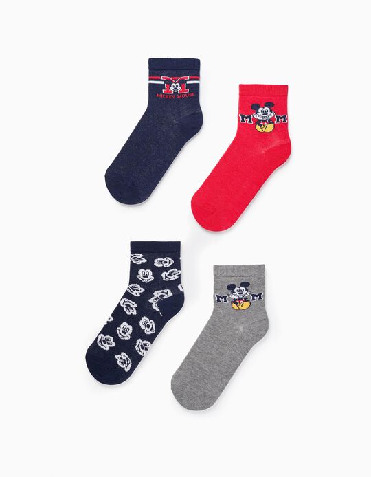 Pack of 4 Socks for Boys 'Mickey', Multicolor