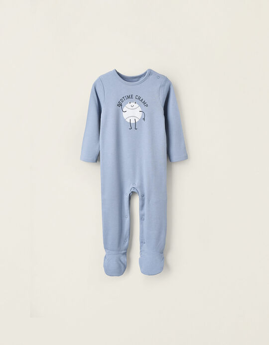 Buy Online Cotton Sleepsuit for Baby Boys 'Baseball', Blue