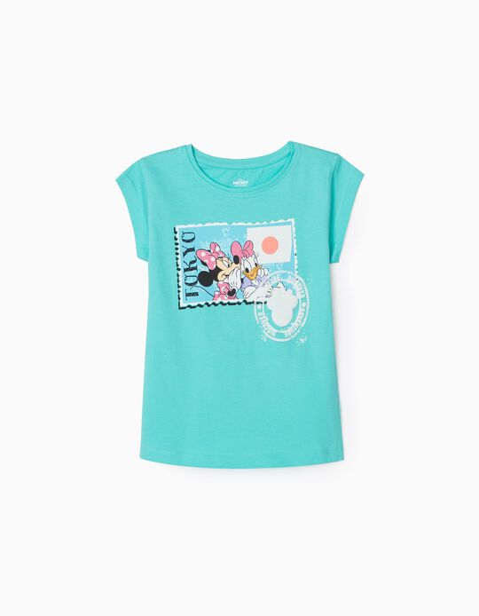 T-Shirt for Girls 'Minnie', Aqua Green