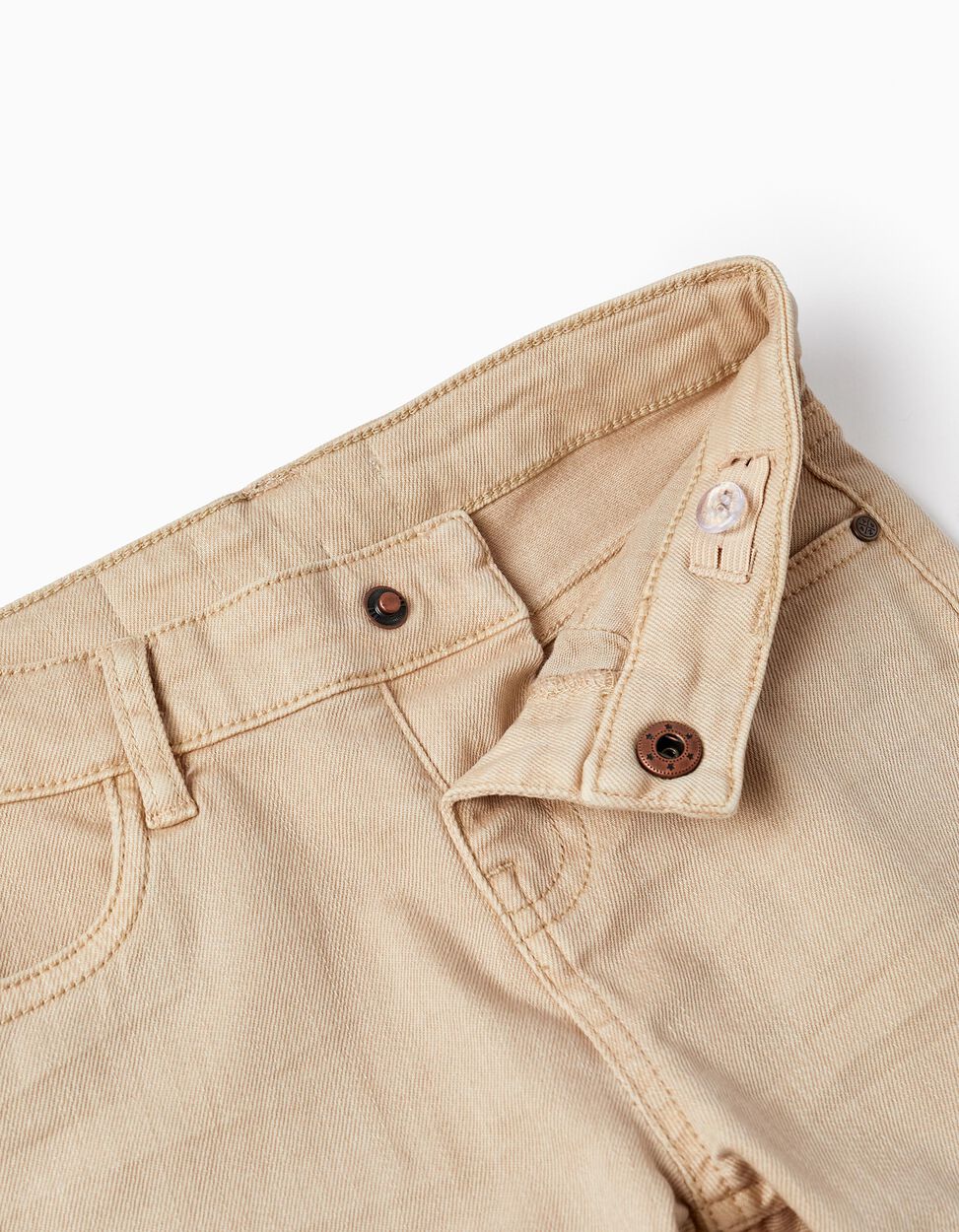 Buy Online Cotton Twill Shorts for Baby Boy, Beige