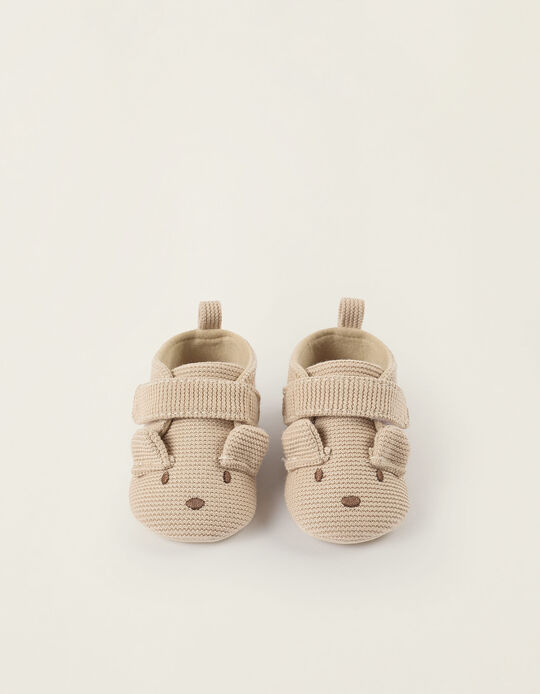 Comprar Online Sapatos de Tecido com Bordados para Recém-Nascido, Bege