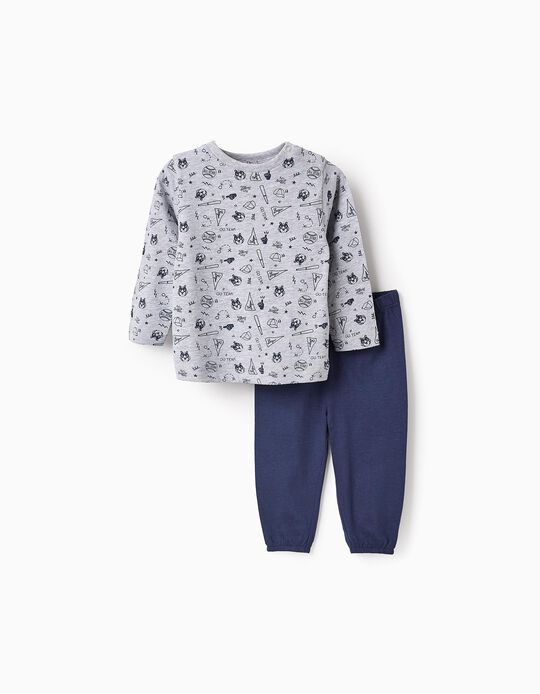 Comprar Online Pijama de Algodão para Bebé Menino 'All Star', Cinza/Azul Escuro
