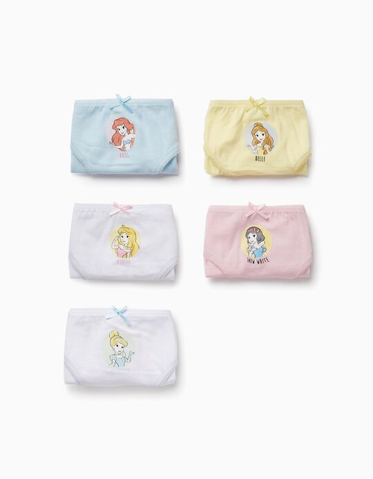 Pack of 5 Briefs for Girls 'Disney Princesses', multicolour.
